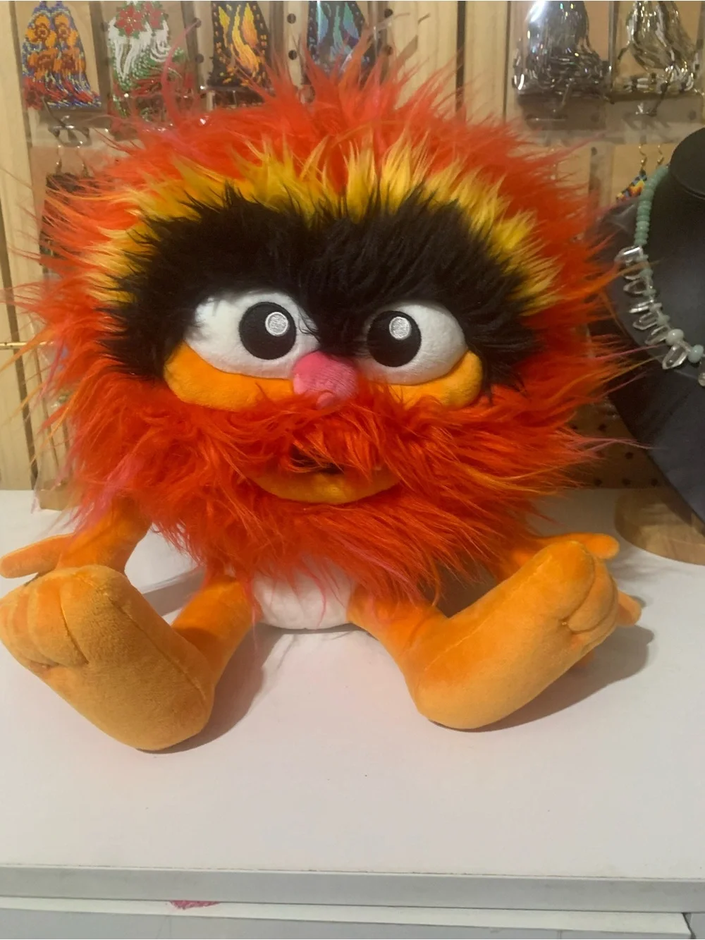 Vintage Disney animalOrange and Yellow Furry Plush